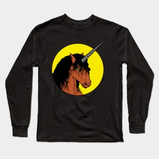 Brown Unicorn Long Sleeve T-Shirt